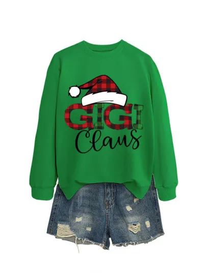 Christmas Women Fashion Casual Printed Long Sleeve Sweatshirt