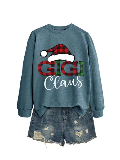 Christmas Women Fashion Casual Printed Long Sleeve Sweatshirt