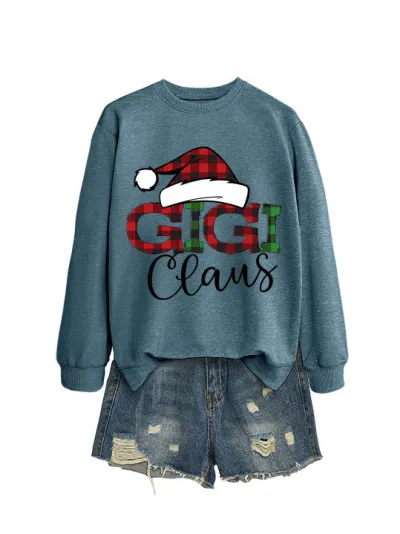 Christmas Women Fashion Casual Printed Long Sleeve Sweatshirt
