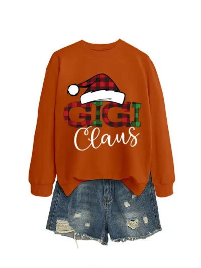 Christmas Women Fashion Casual Printed Long Sleeve Sweatshirt