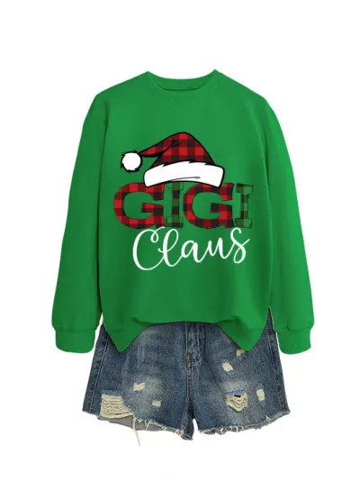 Christmas Women Fashion Casual Printed Long Sleeve Sweatshirt