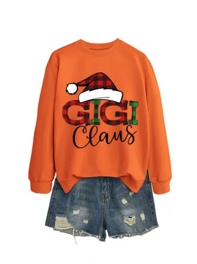 Christmas Women Fashion Casual Printed Long Sleeve Sweatshirt