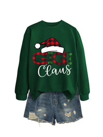 Christmas Women Fashion Casual Printed Long Sleeve Sweatshirt