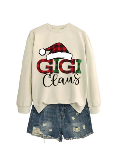 Christmas Women Fashion Casual Printed Long Sleeve Sweatshirt