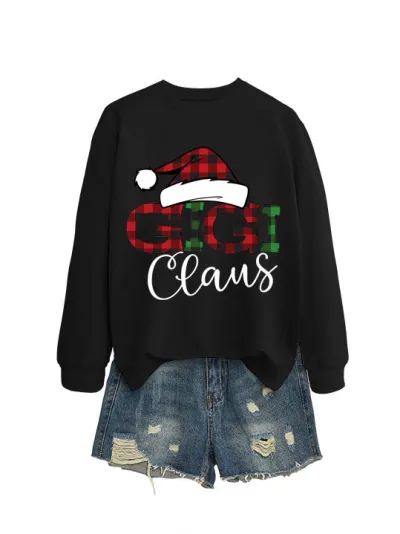 Christmas Women Fashion Casual Printed Long Sleeve Sweatshirt