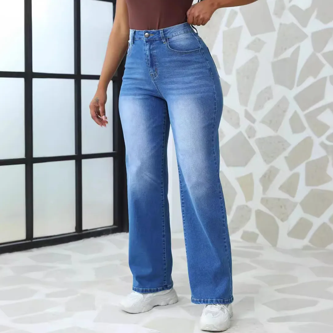 Women Simple Straight-Leg Jeans
