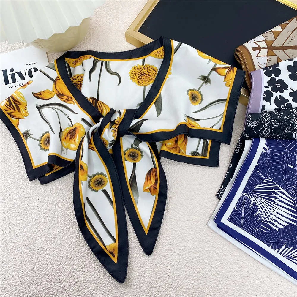 Women Fashion Casual Spring And Autumn Printed Silk Scarf
