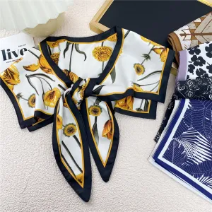 Women Fashion Casual Spring And Autumn Printed Silk Scarf