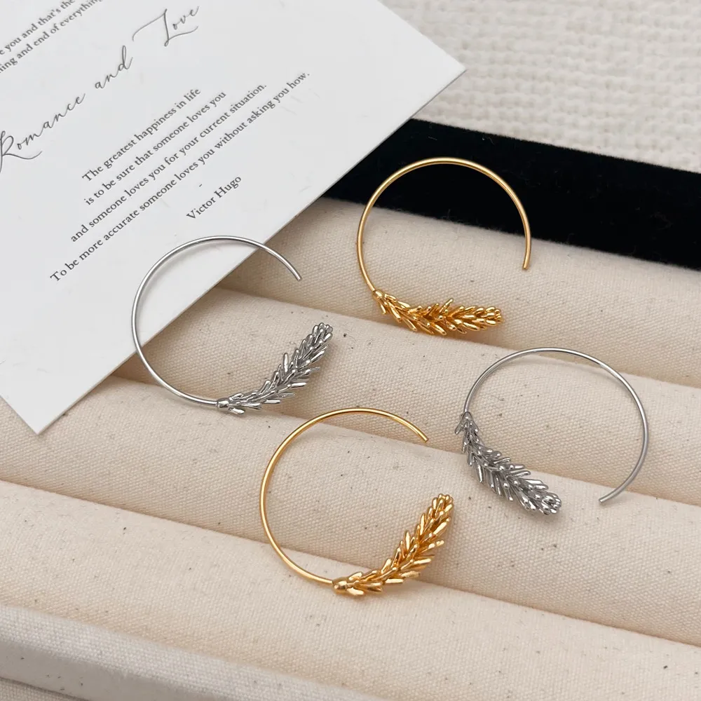 Women Fashion Circle Wheat Earrings