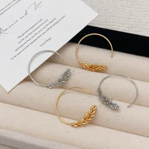 Women Fashion Circle Wheat Earrings