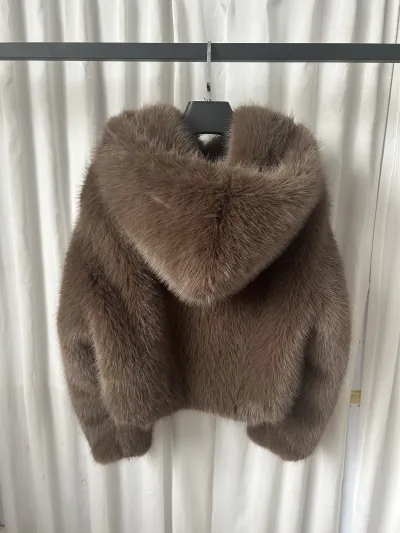 Winter Women Fashion Warm Plush Faux Fur Jacket