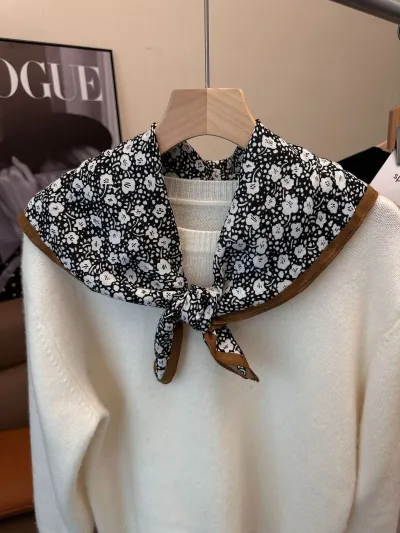 Women Fashion Casual Printed Silk Square Scarf
