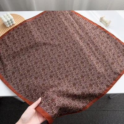 Women Fashion Casual Printed Silk Square Scarf