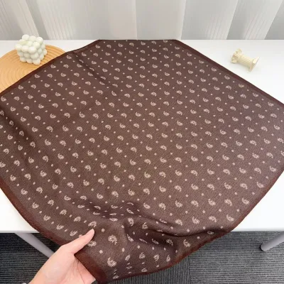 Women Fashion Casual Printed Silk Square Scarf
