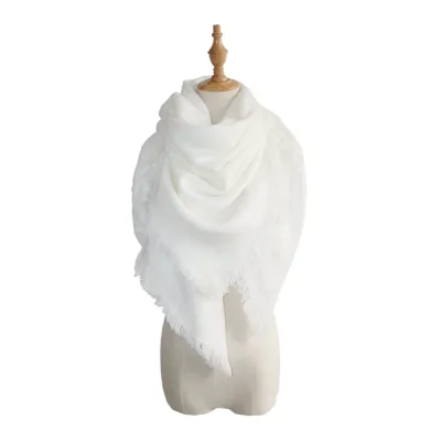Women Fashion Casual Solid Color Square Scarf