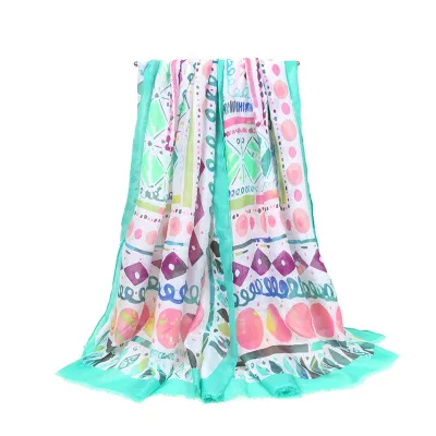 Women Fashion Casual Satin Print Scarf