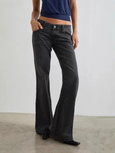 Women Fashion Low Waist High Elastic Slim-Fit Bootcut Jeans
