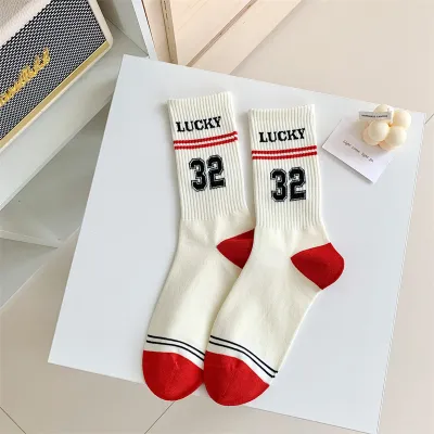 Fashion Alphanumeric Cotton Socks