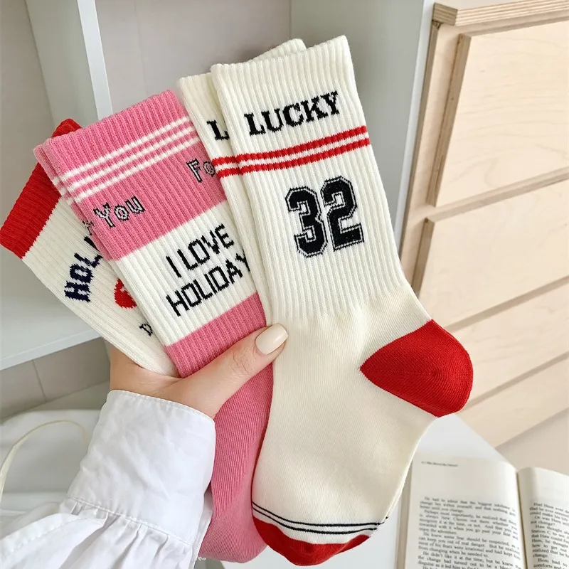 Fashion Alphanumeric Cotton Socks