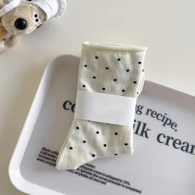 Fashion Wave Point Cotton Socks