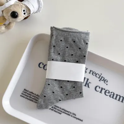 Fashion Wave Point Cotton Socks