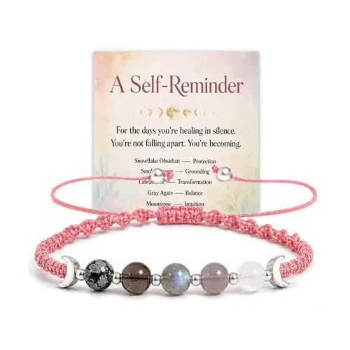 Women Fashion Woven Natural Stone 8mm Bracelet