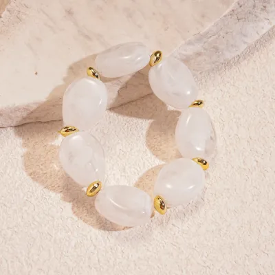 Women Fashion Irregular Acrylic Oval Beads Bracelet