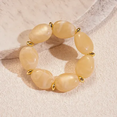 Women Fashion Irregular Acrylic Oval Beads Bracelet
