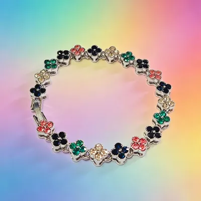 Women Fashion Simple Four-Leaf Clover Zircon Bracelet
