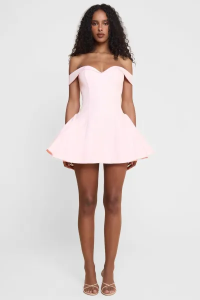 Women Fashion Sexy Summer Solid Color Off-Shoulder Elegant A-Line Dress