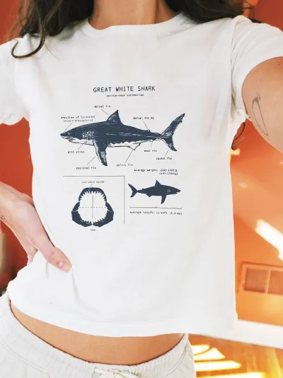 Women Fashion Sexy Summer Printed Slim Crop Top