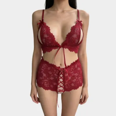 Women Lace Sexy Hollow Lingerie Sets