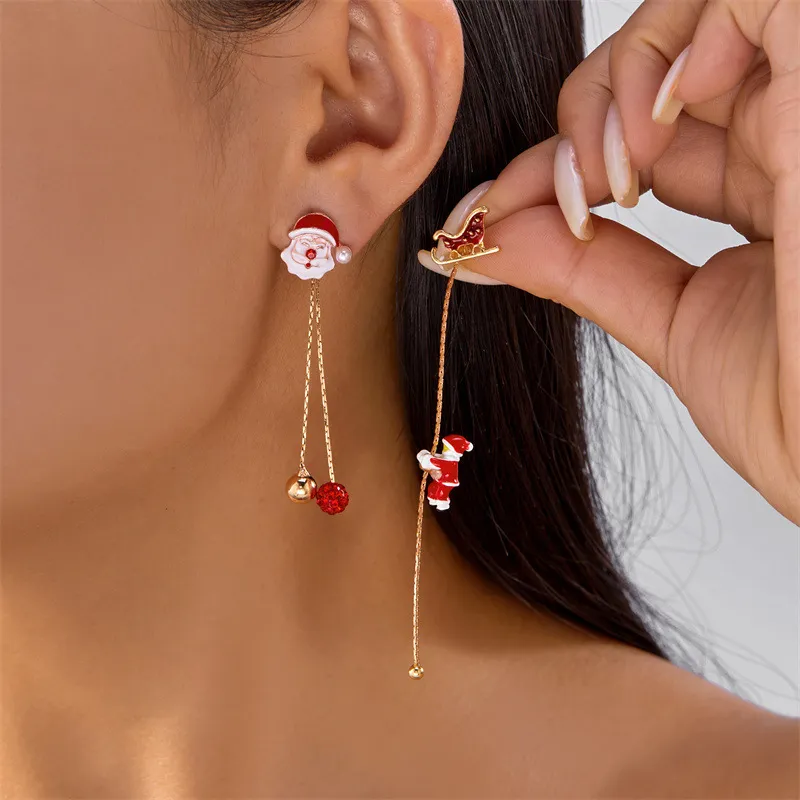 Christmas Women Fashion Long Tassel Earrings