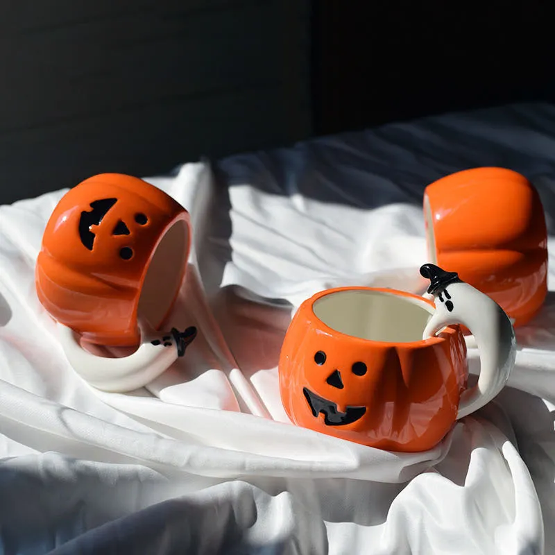 Halloween Ceramic Pumpkin Mug Decorative