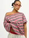 Grey Pink Stripe