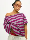 Gray Purple Stripe