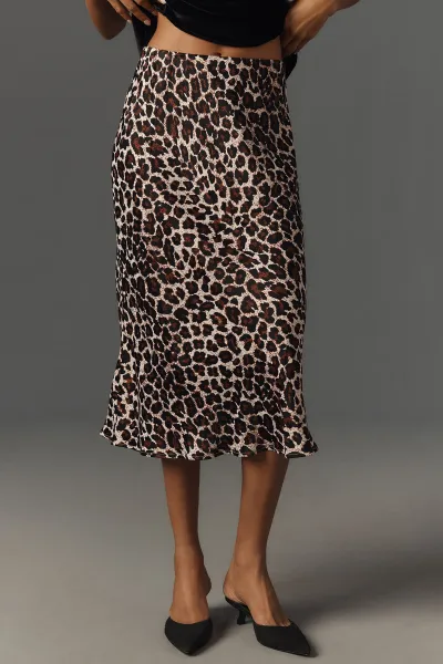 Women Fashion Casual Leopard Printed High Waist Skirt