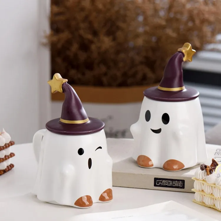 Halloween Magic Ghost Water Ceramic Mug