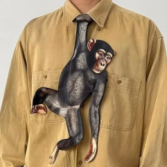 Men Fashion Creative Animal Necktie