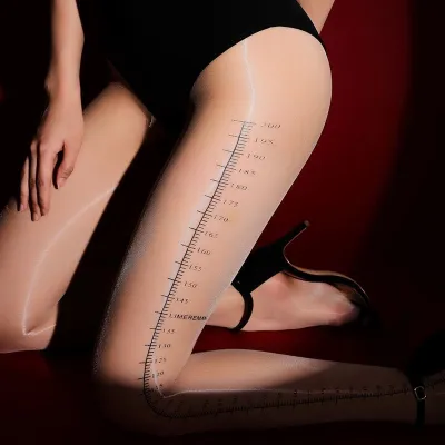 Women Fashion Sexy Printed Thin Bright Silk Stockings