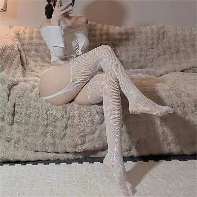 Women Fashion Sexy Solid Color Ultra-Thin Fishernet Stockings