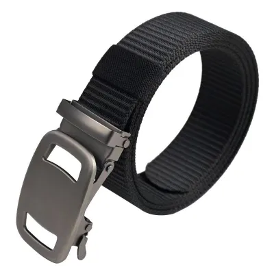 Men'S Fashion Casual Solid Color Nylon Canvas Belt
