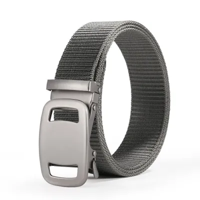 Men'S Fashion Casual Solid Color Nylon Canvas Belt