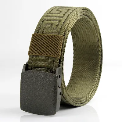 Men Fashion Casualn Pattern Nylon Braided Belt