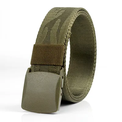Men Fashion Casualn Pattern Nylon Braided Belt