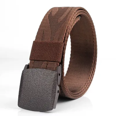 Men Fashion Casualn Pattern Nylon Braided Belt