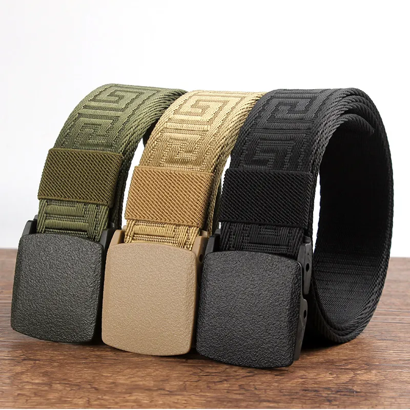 Men Fashion Casualn Pattern Nylon Braided Belt