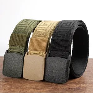 Men Fashion Casualn Pattern Nylon Braided Belt