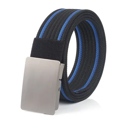 Men'S Fashion Casual Automatic Buckle Imitation Nylon Canvas Belt