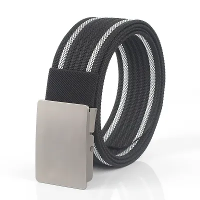 Men'S Fashion Casual Automatic Buckle Imitation Nylon Canvas Belt